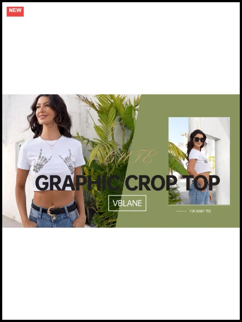 Women's Y2K Graphic Crop Top Baby Tee Short Sleeve Slim Fit